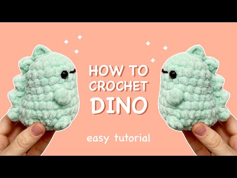 Beginner tutorial: How to Crochet BABY DINOSAUR | Easy amigurumi for beginner