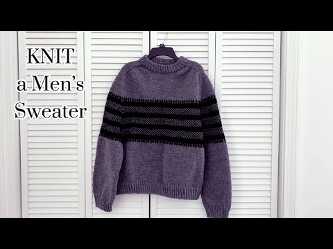 Knitting a Men’s Sweater I Top down I No seaming I Đan áo len nam