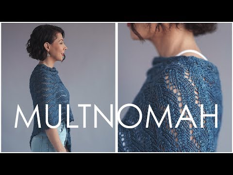 Multnomah Poncho - Learn I-Cord Edging - Easy Beginner Knitting Pattern!