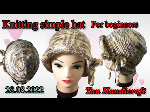 Tutorial ke 1035 - Knitting simple hat for beginners