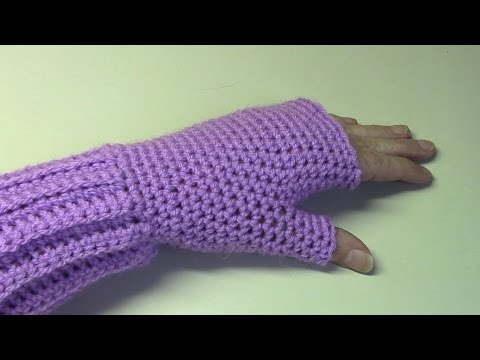 Haken - tutorial #148: polswarmers - fingerless gloves