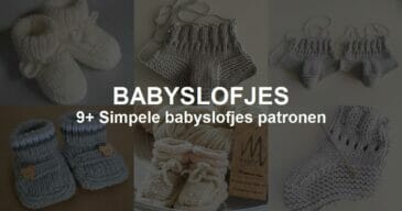 Breipatroon babyslofjes met Voorbeelden